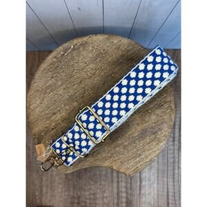 Wide Purse Strap Adjustable Blue Dot Purse Strap Crossbody Guitar Strap NEW
